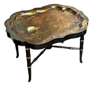 Early 20th C English Tole Low Table