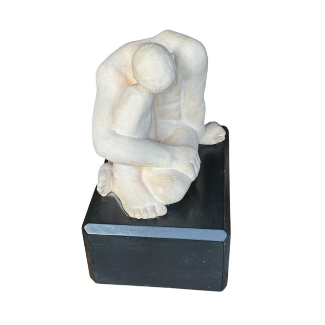 Mid 20th Century Seated Figure Terra Cotta by Eleanor E. Sharp For Sale - Image 4 of 12