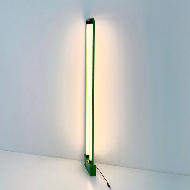 1980s Green Double Neon Lamp by Gian N. Gigante for Zerbetto, 1980s For Sale - Image 5 of 14