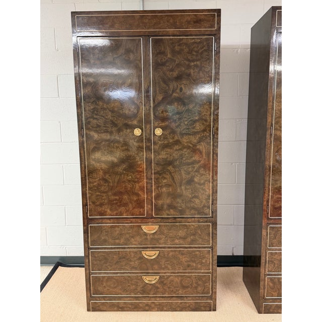 Mid-Century Modern Extraordinary Pair of Mastercraft Wardrobes, Circa 1970's For Sale - Image 3 of 11