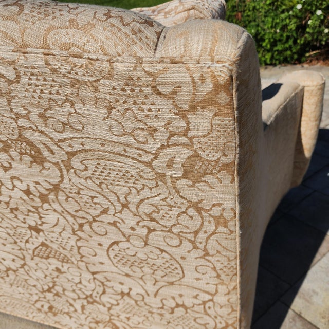 Ralph Lauren English Sofa Damask Brocade Fabric For Sale - Image 9 of 9