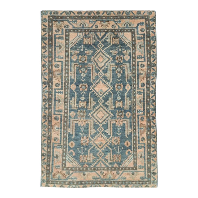 Galerie Shabab Collection Mid-20th Century Persian Malayer Throw Rug For Sale