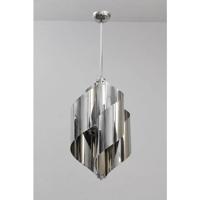 Space Age Chromed Chandelier, 1970s For Sale - Image 6 of 6