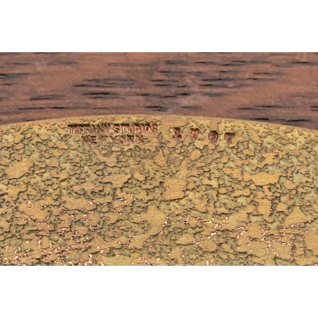 Early 20th Century Tiffany Studios New York Bronze Doré Shallow Bowl or Plate With Decorative Border For Sale - Image 5 of 7