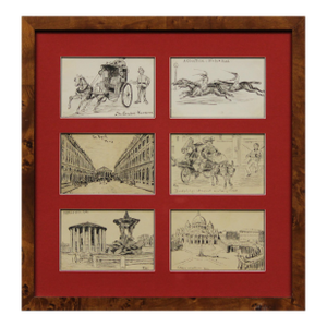 1910s Six Postcard Drawings