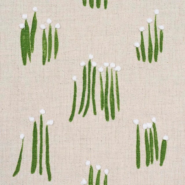 Contemporary SAMPLE - Schumacher X Studio Bon Meadow Button Hand Embroidery Fabric In Neutral For Sale - Image 3 of 5