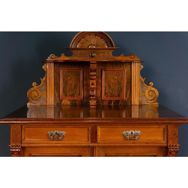 Wilhelminian Oak & Walnut Cabinet For Sale - Image 3 of 18