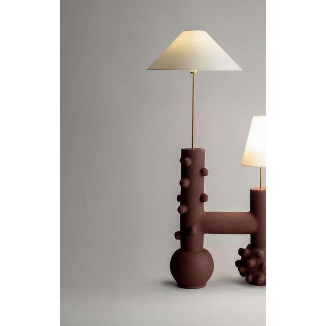 Connection Sculptural Floor Lamp in Ceramic by Liliana Silva For Sale - Image 4 of 6