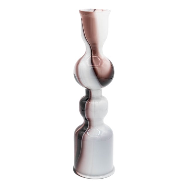 Vintage Murano Opal Glass Vase by Carlo Moretti, 1970s For Sale