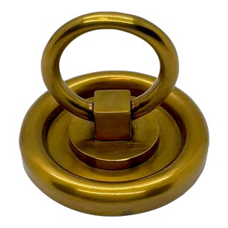 Hickory Chair Co Ring Pull Satin Brass For Sale