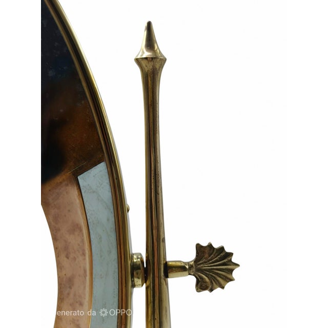 1950s Adjustable Table-Top Mirror with Brass Frame, Italy, 1950s For Sale - Image 5 of 9
