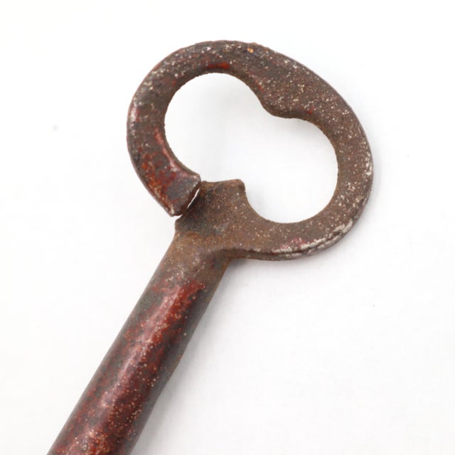 Black Set of Antique Cast Iron Door Rim Locks With Iron Key For Sale - Image 8 of 8