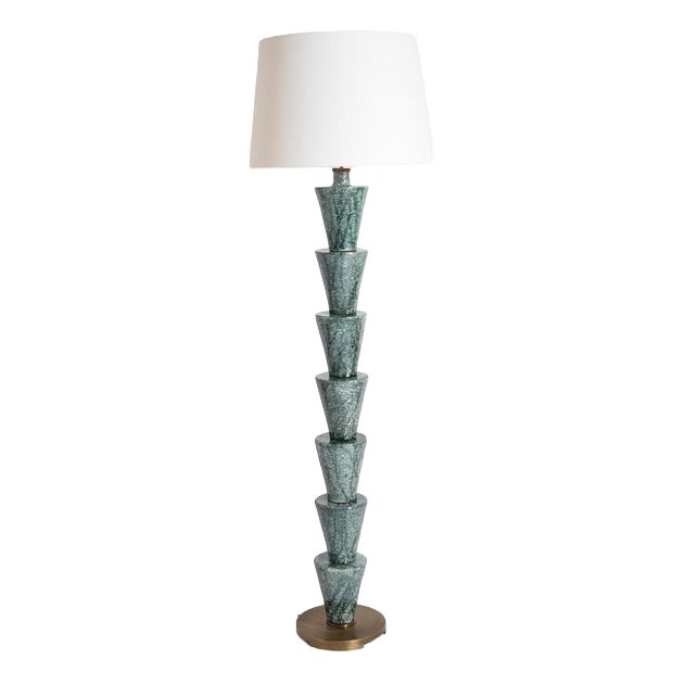 Nizwa Green Crackled Floor Lamp by Barracuda Interiors For Sale