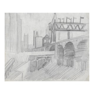 1940s Frank Wallace Philadelphia Drawing For Sale