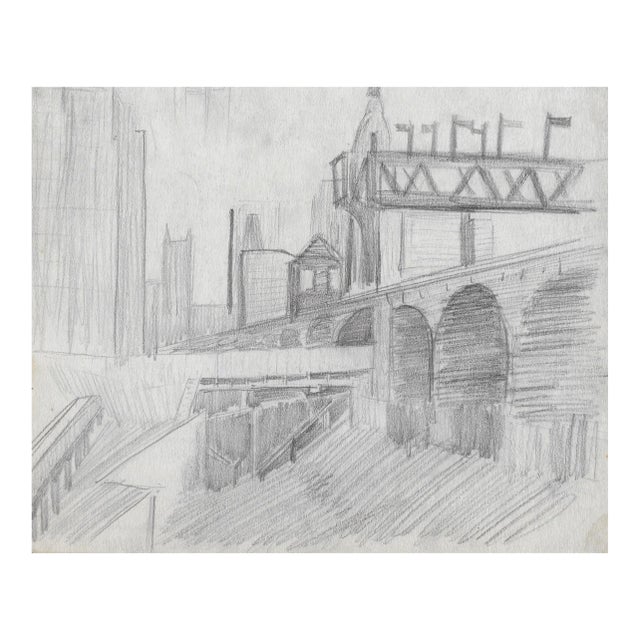 1940s Frank Wallace Philadelphia Drawing For Sale