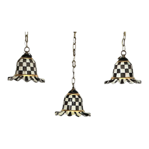 Authentic MacKenzie-Childs Courtly Check Pendant Lights