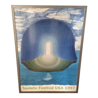 1997 Charleston Spoletto Poster by David Hockney For Sale