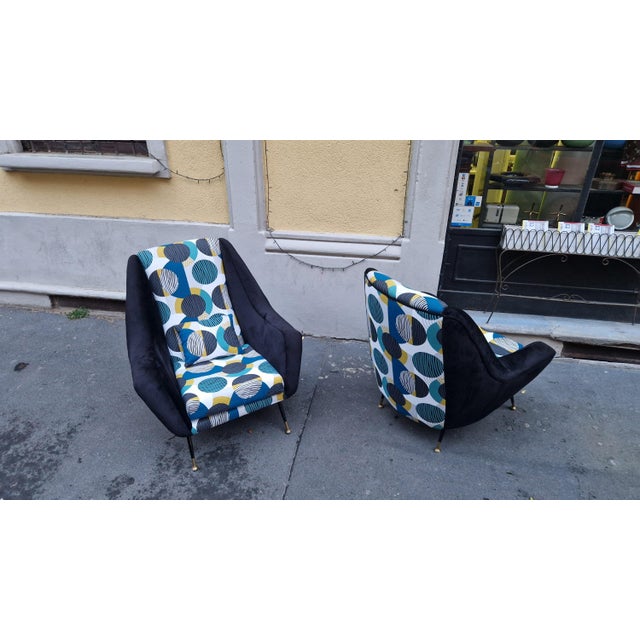 Pole Position Chairs with Iron and Brass Legs from Minotti, Set of 2 For Sale - Image 13 of 14