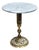 Vintage French Style Round Marble Top Brass Filigree Table For Sale