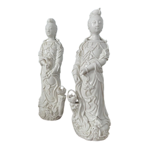 Antique Blanc De Chine Guanyin Pair