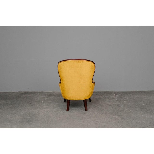 Wood Mid-Century Armchairs in Yellow, Mid-20th Century, Set of 2 For Sale - Image 7 of 18