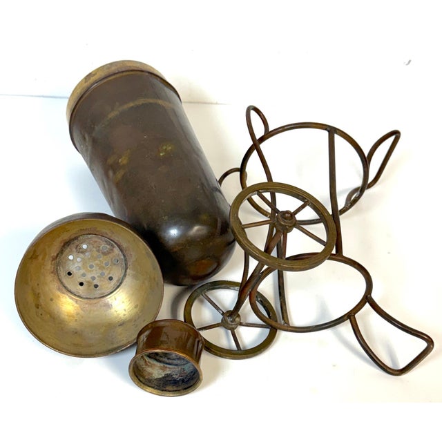 Italian Interwar Industrial Copper Cocktail Shaker with Wheeled Caddy, 1925-35 For Sale - Image 4 of 18