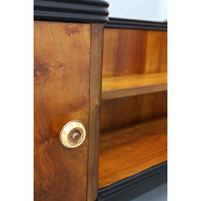 Italian Art Deco Mirror Cabinet in Walnut Finish, 1940s For Sale - Image 11 of 18