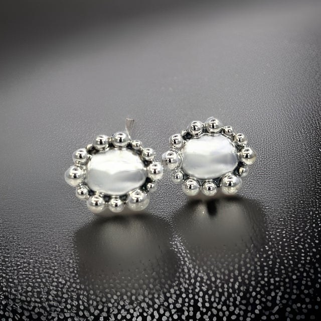 Modern Late 20th Century Georg Jensen Estate Sterling Silver Cufflinks 16 Grams, A Pair For Sale - Image 3 of 8