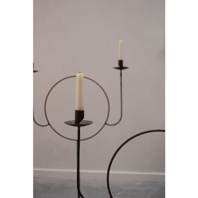 Metal Vintage Floor Candelabras, 1970s, Set of 2 For Sale - Image 7 of 13