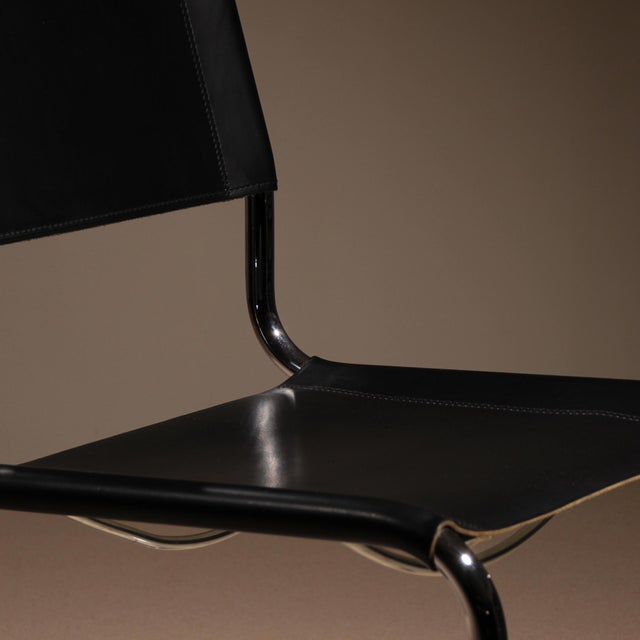 Early 20th Century Cantilever Chair in Black Leather by Mart Stam for Thonet, Germany, 1926 For Sale - Image 5 of 18