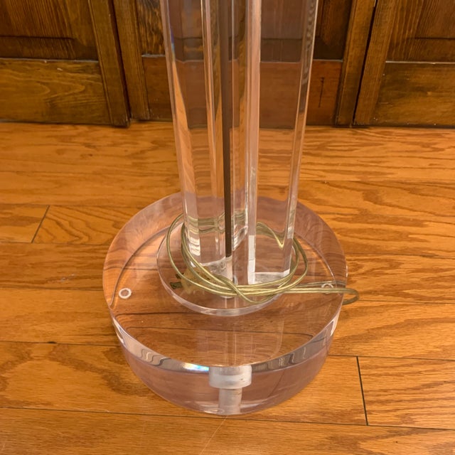 1970s 1970s Lucite Floor Lamp by Ritts for Astrolite For Sale - Image 5 of 13