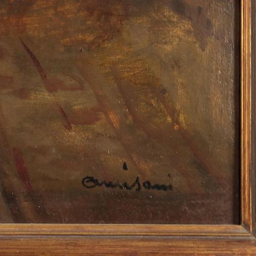 Giuseppe Amisani, Portrait, Oil on Canvas For Sale - Image 8 of 12