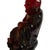 Red Vintage Mid-Century Large Translucent Red Resin Laughing Buddha Statue on Carved Wood Base China C. 1960s For Sale - Image 8 of 11