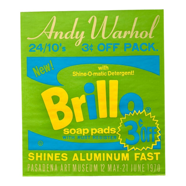 Andy Warhol 1970 Original Silkscreen Poster Pasadena Museum of Art 26x30” For Sale