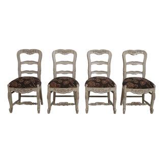 Set of 4 Country French Dining Room Chairs For Sale