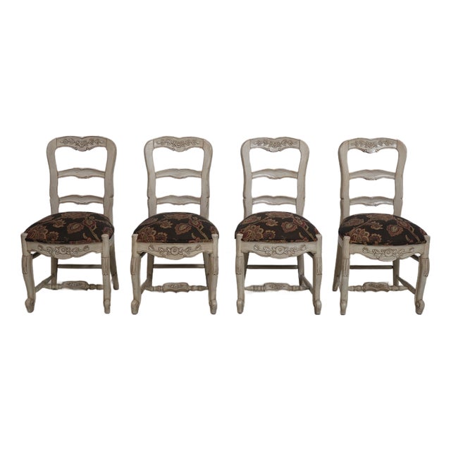 Set of 4 Country French Dining Room Chairs For Sale