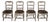 Set of 4 Country French Dining Room Chairs For Sale