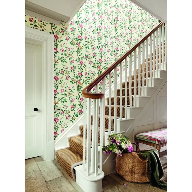 A Sanderson classic this archive wallpaper’s birds of paradise delicate dragonflies plump peonies and dainty butterflies...