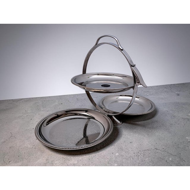 Mercurio Cake Stand in 18/10 Stainless Steel from Alessi Alfra, 1960s For Sale - Image 9 of 10
