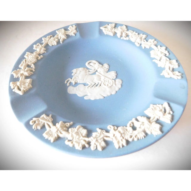 Blue Wedgwood Jasperware Blue Round Ashtray, Mid Century, Made in England For Sale - Image 8 of 9