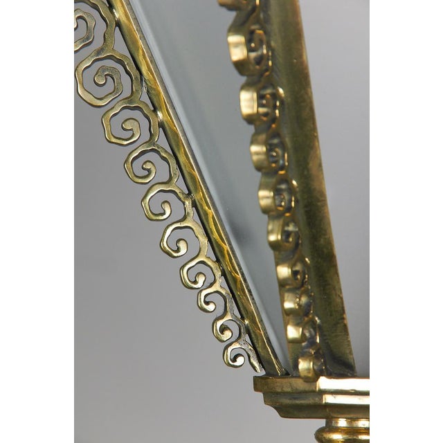 Metal Art Deco Gilded Bronze Lantern in the style of Paolo Buffa For Sale - Image 7 of 16