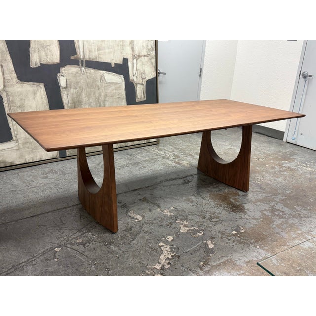 Brown Rove Concepts Arco Extension Walnut Dining Table For Sale - Image 8 of 12