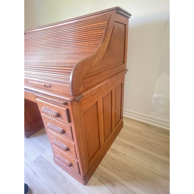 Victorian Late 19th Century Robson and Sons Ltd. Roll Top Desk For Sale - Image 3 of 8