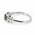 Mid-Century Modern Vintage Platinum Alexandrite & Natural Diamond Halo Ring, Size 9 For Sale - Image 3 of 5