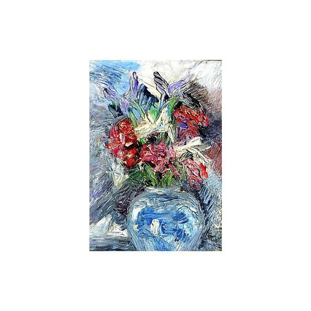 Modern 1960s Impressionist Style Floral Still Life Oil Painting, Framed For Sale - Image 3 of 4