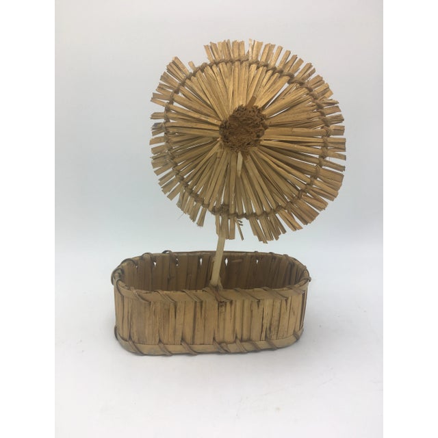 Wood Vintage Tiki Hut Basket For Sale - Image 7 of 9