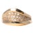 Vintage 14k Gold Pave Diamond Wave Ring Band, Size 6 For Sale