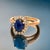 Natural Sapphire Diamond Ring Size 6.5 14k Y Gold 2.84 TCW Certified For Sale - Image 4 of 8