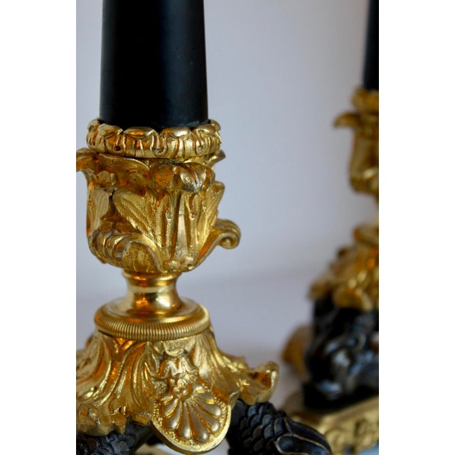 Antique French Charles X Candelabres, 1835, Set of 2 For Sale - Image 3 of 12