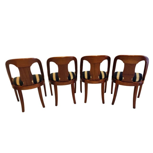 German Biedermeier Gondola Chairs, 1820, Set of 4 For Sale - Image 4 of 9